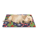 Christmas Berry And Candy Pattern Print Pet Cooling Mat Cover
