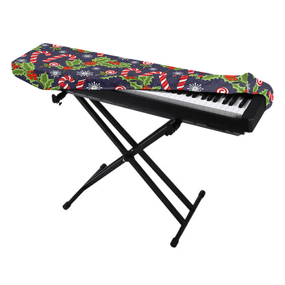 Christmas Berry And Candy Pattern Print Piano Keyboard Cover