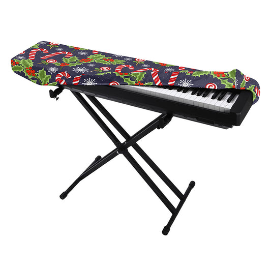 Christmas Berry And Candy Pattern Print Piano Keyboard Cover