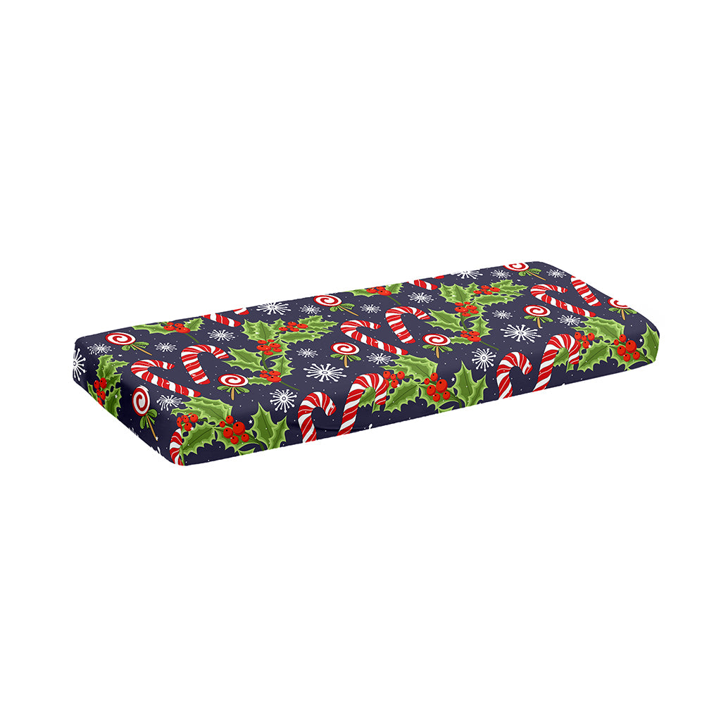 Christmas Berry And Candy Pattern Print Piano Keyboard Cover