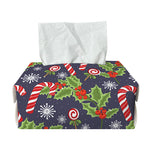 Christmas Berry And Candy Pattern Print Rectangle Tissue Box Cover
