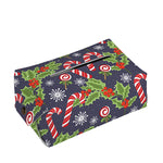 Christmas Berry And Candy Pattern Print Rectangle Tissue Box Cover