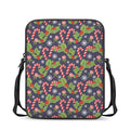 Christmas Berry And Candy Pattern Print Rectangular Crossbody Bag
