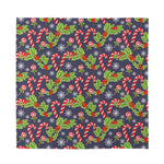 Christmas Berry And Candy Pattern Print Silk Bandana