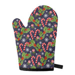 Christmas Berry And Candy Pattern Print Single Oven Mitt