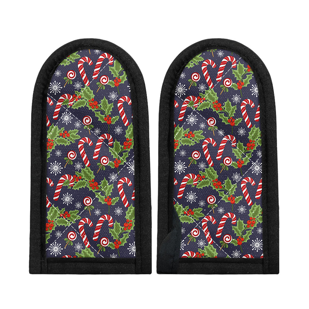 Christmas Berry And Candy Pattern Print Skillet Handle Cover