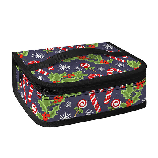 Christmas Berry And Candy Pattern Print Small Lunch Bag