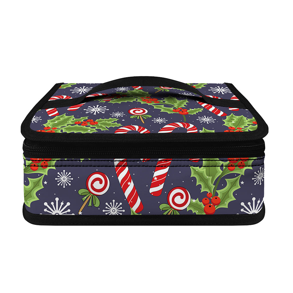 Christmas Berry And Candy Pattern Print Small Lunch Bag