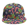 Christmas Berry And Candy Pattern Print Snapback Cap