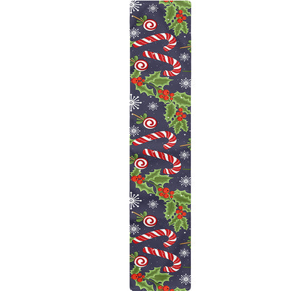 Christmas Berry And Candy Pattern Print Table Runner