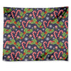 Christmas Berry And Candy Pattern Print Tapestry