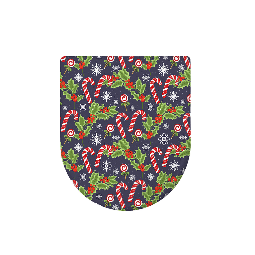 Christmas Berry And Candy Pattern Print Toilet Lid Cover