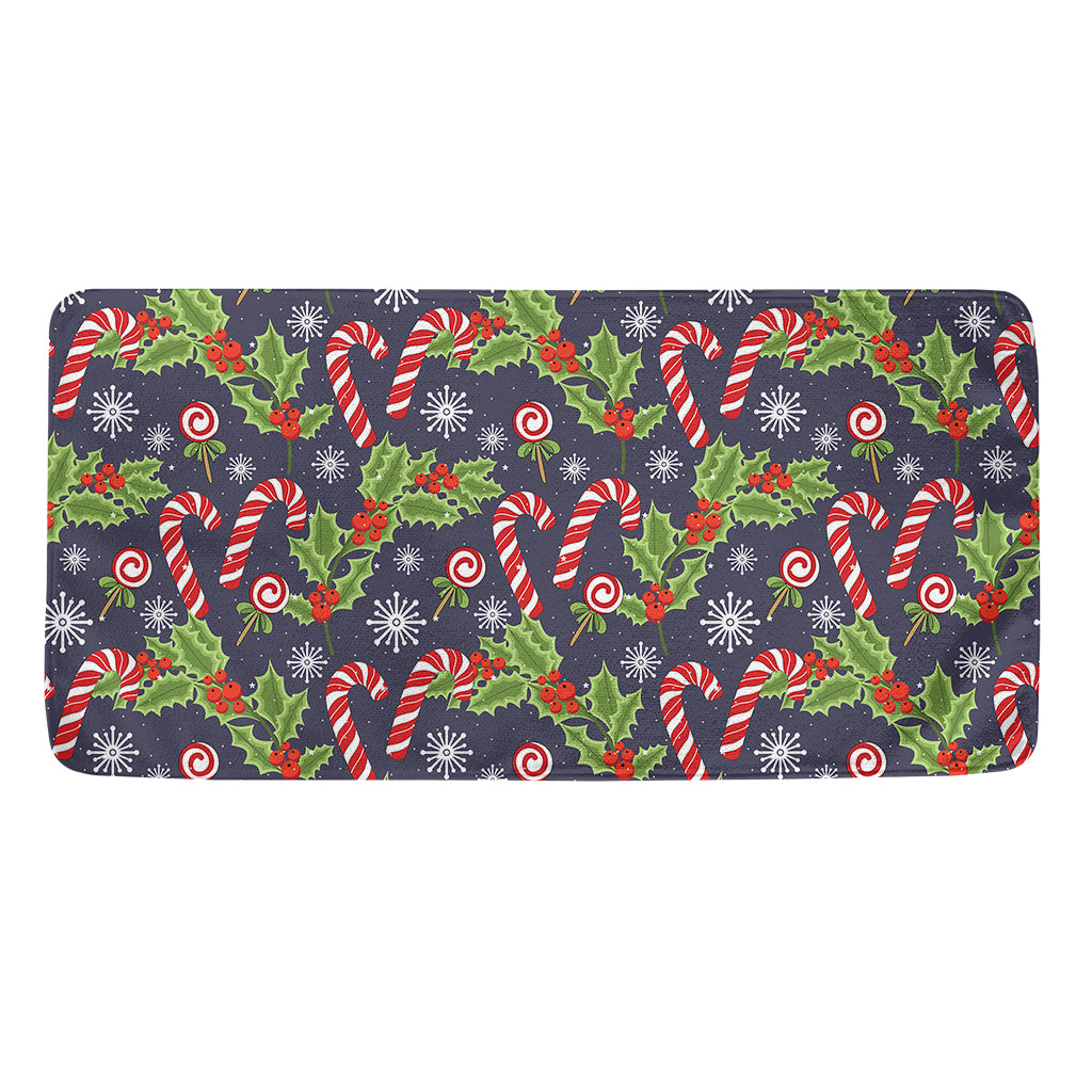 Christmas Berry And Candy Pattern Print Towel