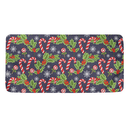 Christmas Berry And Candy Pattern Print Towel