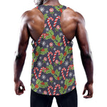 Christmas Berry And Candy Pattern Print Training Tank Top