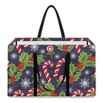 Christmas Berry And Candy Pattern Print Utility Tote Bag