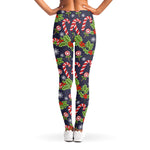 Christmas Berry And Candy Pattern Print Women's Leggings