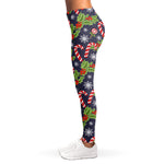 Christmas Berry And Candy Pattern Print Women's Leggings
