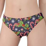 Christmas Berry And Candy Pattern Print Women's Panties