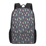 Christmas Boston Terrier And Corgi Print 17 Inch Backpack
