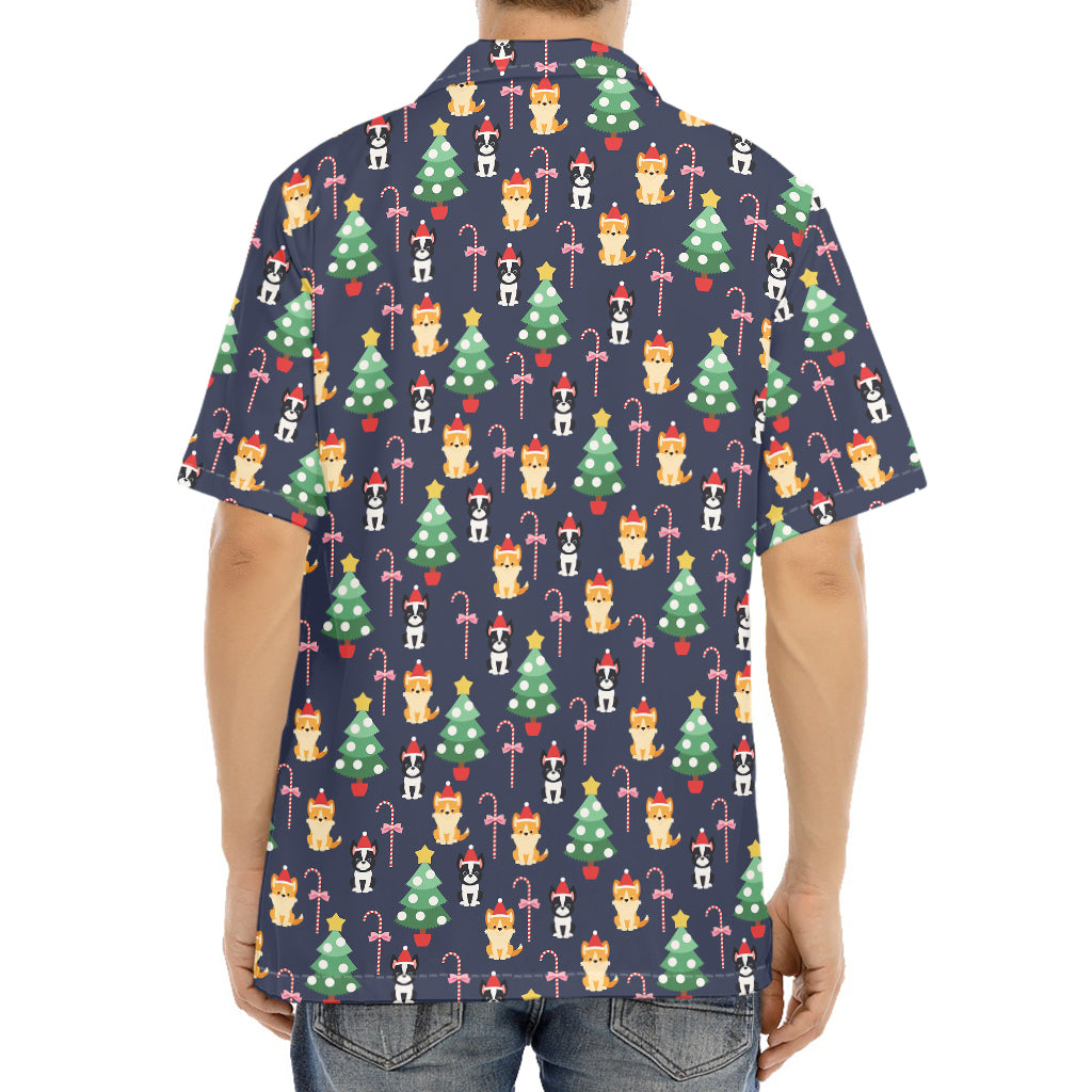Christmas Boston Terrier And Corgi Print Aloha Shirt