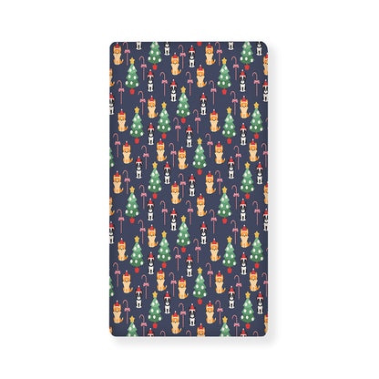 Christmas Boston Terrier And Corgi Print Baby Crib Sheet