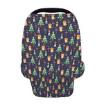 Christmas Boston Terrier And Corgi Print Baby Seat Cover