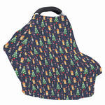 Christmas Boston Terrier And Corgi Print Baby Seat Cover