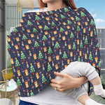 Christmas Boston Terrier And Corgi Print Baby Seat Cover
