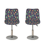 Christmas Boston Terrier And Corgi Print Bar Stool Covers