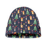 Christmas Boston Terrier And Corgi Print Beanie