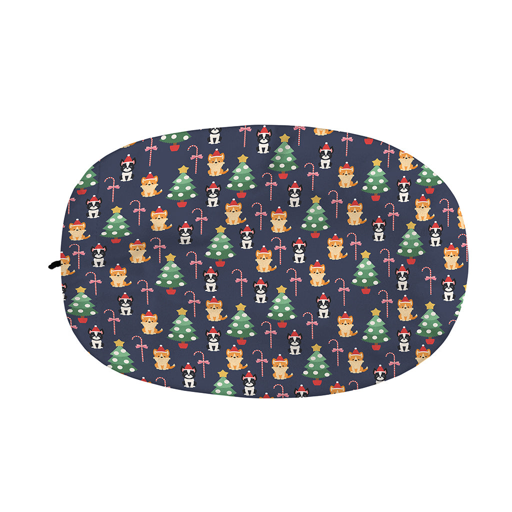Christmas Boston Terrier And Corgi Print Car Side Mirror Covers