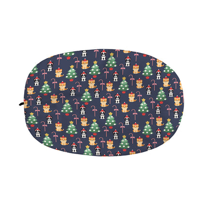 Christmas Boston Terrier And Corgi Print Car Side Mirror Covers