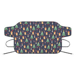 Christmas Boston Terrier And Corgi Print Car Windshield Snow Cover