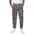 Christmas Boston Terrier And Corgi Print Cotton Sweatpants