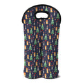 Christmas Boston Terrier And Corgi Print Double Neoprene Wine Tote