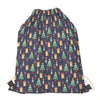 Christmas Boston Terrier And Corgi Print Drawstring Bag