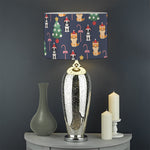 Christmas Boston Terrier And Corgi Print Drum Lamp Shade
