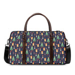 Christmas Boston Terrier And Corgi Print Duffle Bag