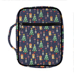 Christmas Boston Terrier And Corgi Print Front Pocket Bible Bag