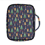 Christmas Boston Terrier And Corgi Print Front Pocket Bible Bag