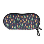 Christmas Boston Terrier And Corgi Print Glasses Case