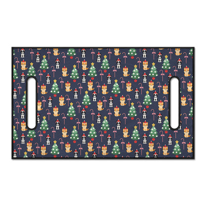 Christmas Boston Terrier And Corgi Print Golf Cart Seat Cover