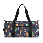 Christmas Boston Terrier And Corgi Print Gym Bag