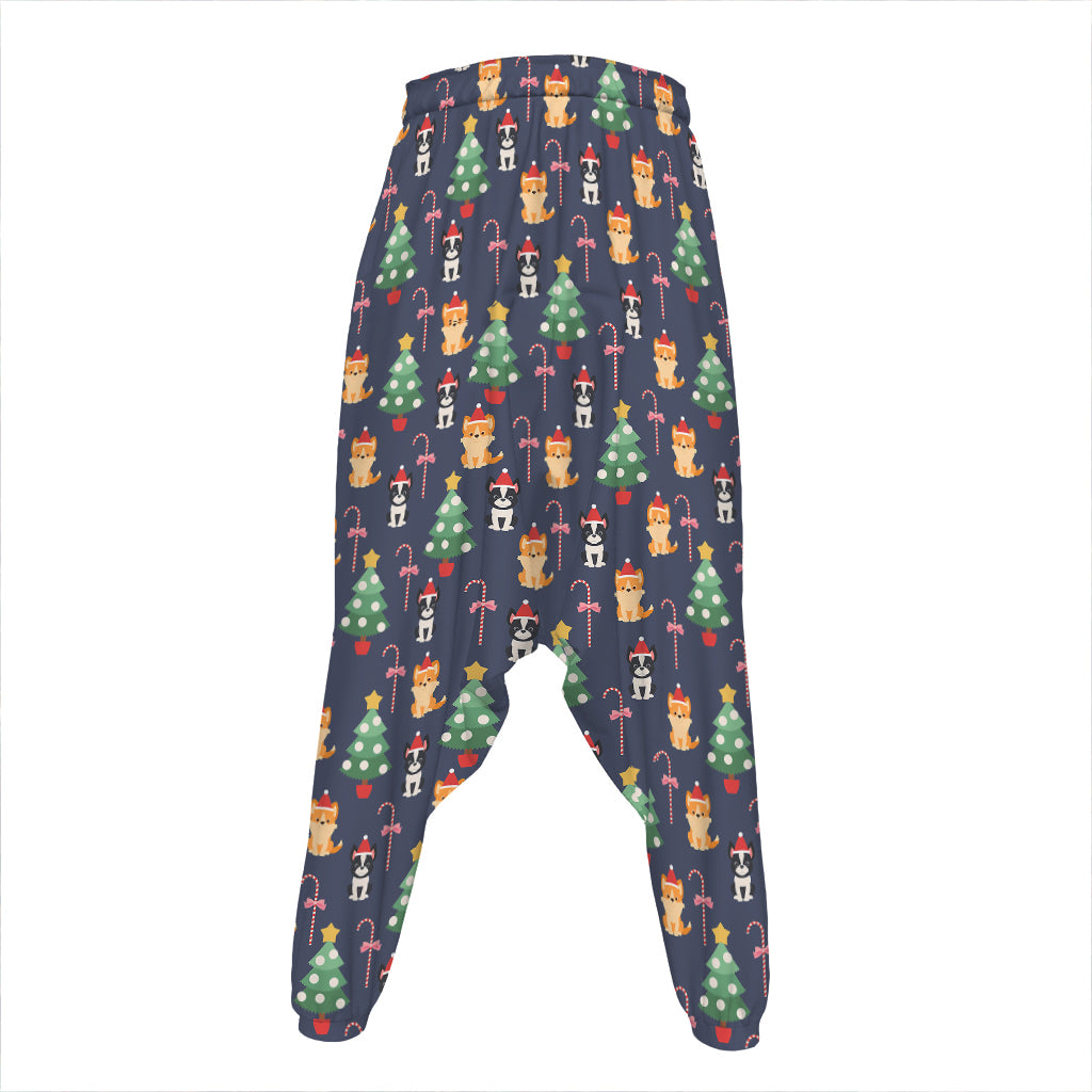 Christmas Boston Terrier And Corgi Print Hammer Pants