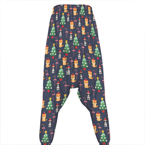 Christmas Boston Terrier And Corgi Print Hammer Pants