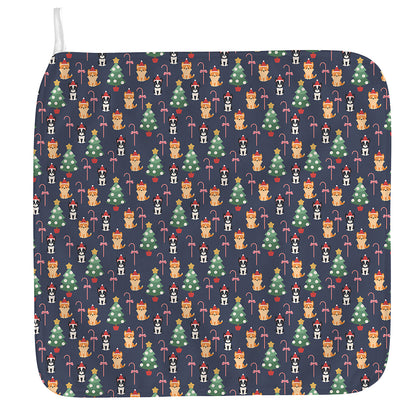 Christmas Boston Terrier And Corgi Print Hand Towel