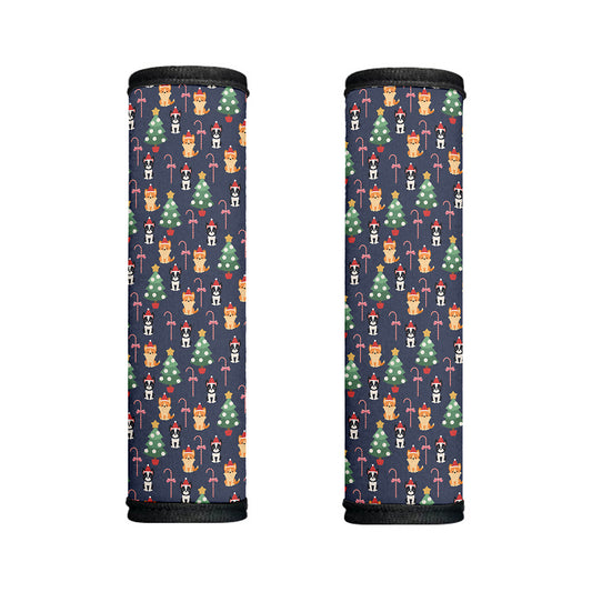Christmas Boston Terrier And Corgi Print Handle Covers