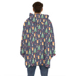 Christmas Boston Terrier And Corgi Print Hoodie Blanket