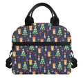 Christmas Boston Terrier And Corgi Print Insulated Lunch Bag